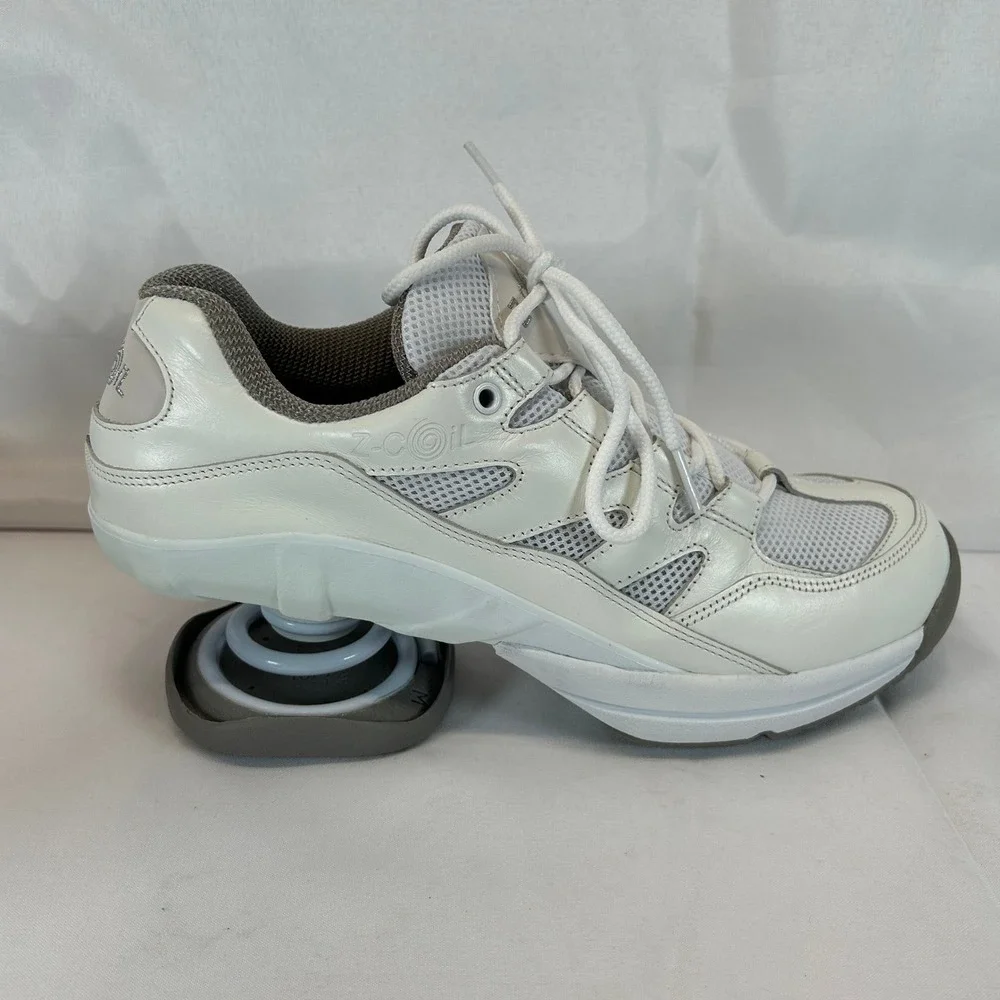 Z-Coil Freedom Classic-SR White Grey Spring Orthopedic Shoes Womens 10